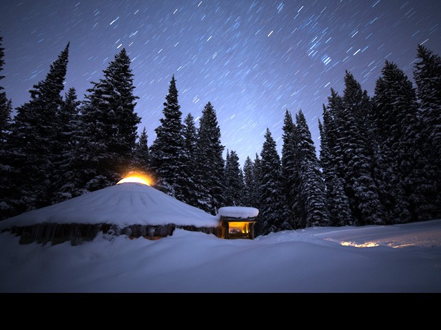 The Viking Yurt, USA - An elegant six-course meal starts in Nordic fashion with a sleigh ride. Guests then dine in a traditional yurt, or a portable structure that's common across the plains of Mongolia.