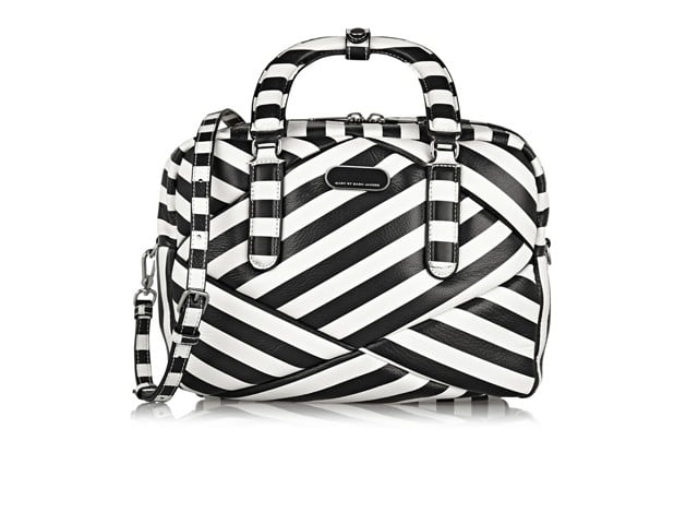 MARC BY MARC JACOBS Turn Around Striped Leather Shoulder Bag