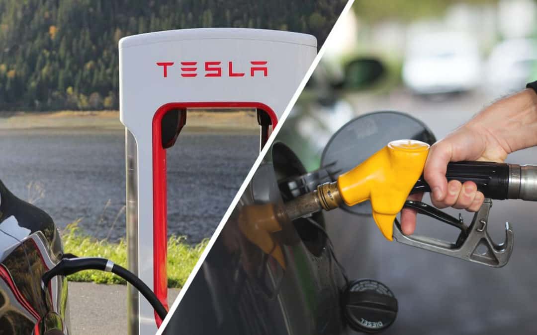 Electric cars vs gas cars pros and cons road trip planner December 2021