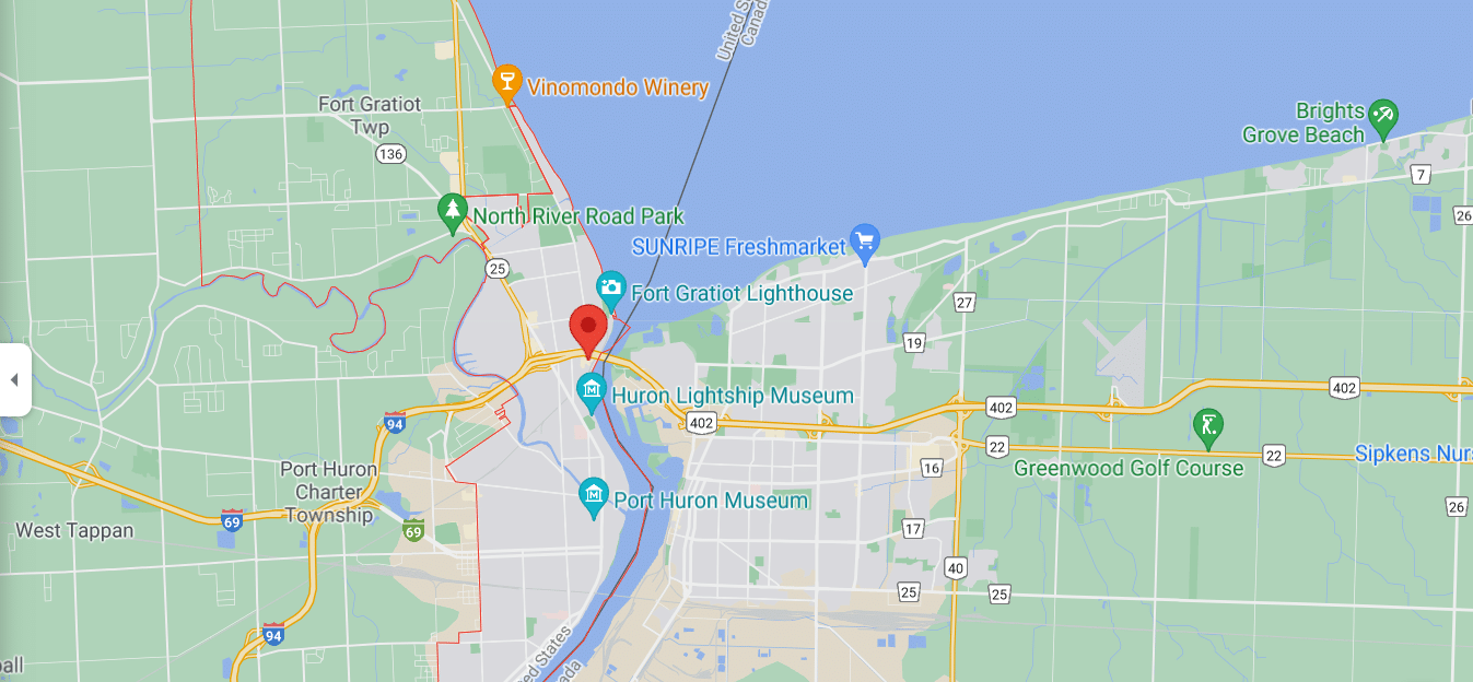 Port Huron map