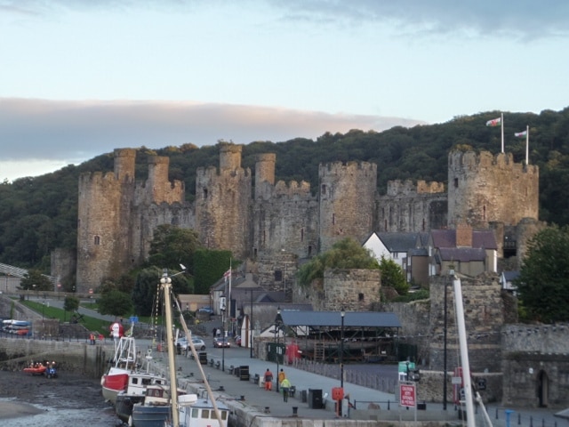 The marina in Conwy. Not a long walk to the castle, as you can see.