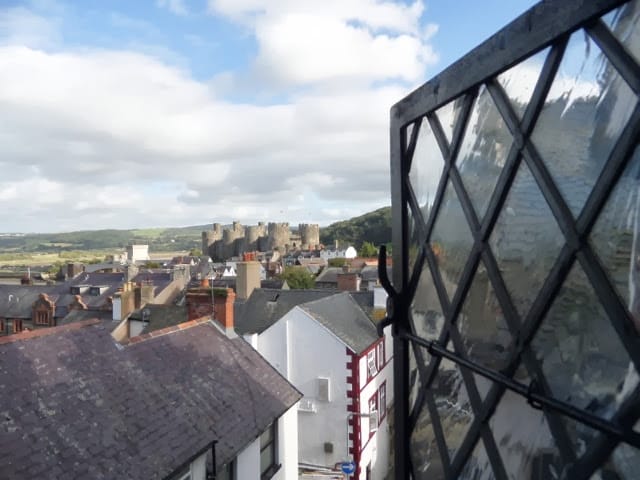 The view from an upstairs window in Plas Mawr. One could get used to that.