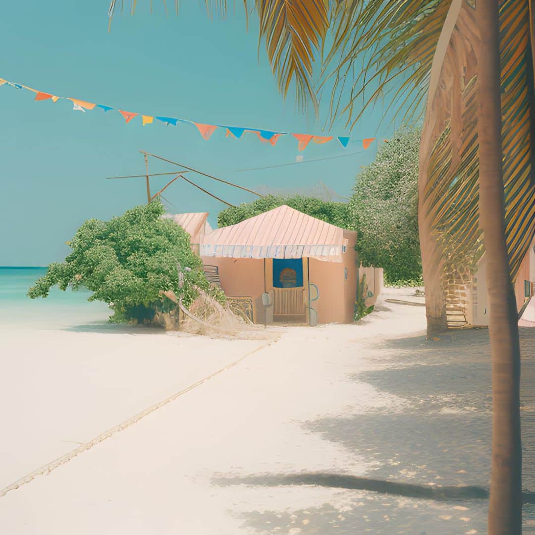 The little beach town of Akumal in Mexico